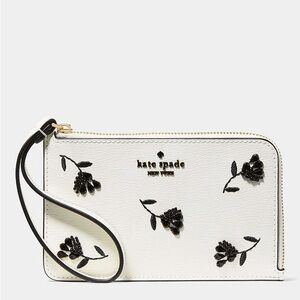 ♠️kate spade Lucy Floral Small Card Holder Wristlet, Meringue Multi NWT